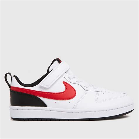 nike court borough low sneaker weiß rot|nike court borough feet locker.